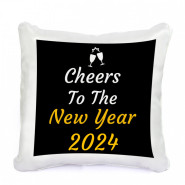 Cheers To The New Year Personalized Cushion (Double Sided Printed)