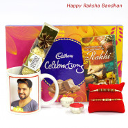 World's Best Brother Personalized Mug, Cadbury Celebrations, Ferrero Rocher 4 Pcs, 2 Rakhi and Roli-Chawal