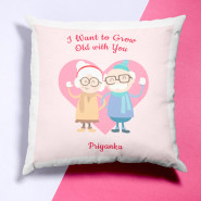 I Want to Grow Old with You Personalized Cushion & Card