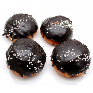Center Filled Chocolate Donuts (6 Pcs) & Card