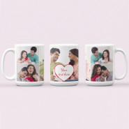 Personalized Mug with Five Photos & Card