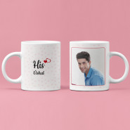 His & Her Personalized Couple Mugs & Card