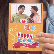 Delightful Happy Birthday Personalized Greeting Card