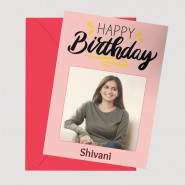 Superb Happy Birthday Personalized Greeting Card