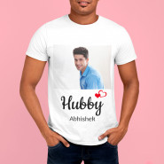Hubby Personalized T-Shirt with Photo & Card