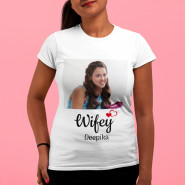Wifey Personalized T-Shirt with Photo & Card