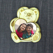 Teddy Shape Personalized Fridge Magnet and Card