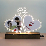 Personalized Happy Anniversary LED Photo Frame and Card