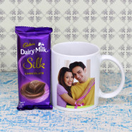 Mug Silk - Dairy Milk Silk, Personalized Photo Mug and Card