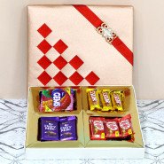 Chocolaty Delight - 5 Dairy Milk, 5 Five Star, 5 Kit Kit, 5 Gems in Fancy Box and Card