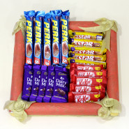 Chocolate Romance - 5 Dairy Milk, 5 Five Star, 5 Kit Kit, 5 Perk in Tray and Card