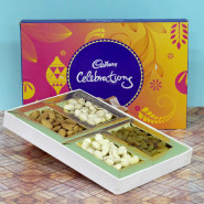 Attractive Delight - Assorted Dryfruits in Box, Cadbury Celebrations and Card