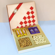 Healthy Chocolate - Cashews, Almonds, 5 Dairy Milk, 5 Five Star in Fancy Box and Card