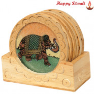 Elephant Design Tea Coaster