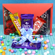 Delicious Chocolates - 2 Cadbury Dairy Milk, Five Star, Kit Kat and Card