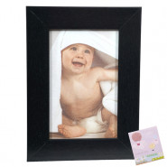 Wooden Photo Frame - Wooden Black Photo Frame and Card