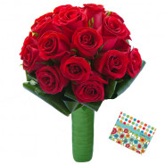 Fascinating Flowers - 35 Red Roses + Card