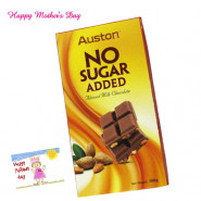 Milky Almond - Auston No Sugar Added Almond Milk Chocolate and Mother's Day Greeting Card
