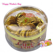 Gold Coin - Chocolate Flavour Choc Coin 168 gms and card