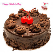 Chocolate Truffle Cake - Chocolate Truffle Cake 1 kg and Mother's Day Greeting Card