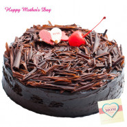 Five Star Cake - 1 Kg Chocolate Truffle Cake (Five Star Bakery) and Mother's Day Greeting Card