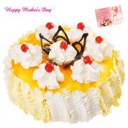 Five Star Cake - 2 Kg Pineapple Cake (Five Star Bakery) and Mother's Day Greeting Card