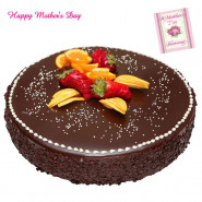 Five Star Cake - 2 Kg Chocolate Cake (Five Star Bakery) and Mother's Day Greeting Card