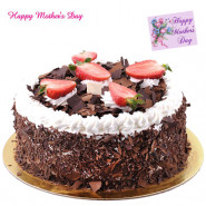 Five Star Cake - 2 Kg Blackforest Cake (Five Star Bakery) and Mother's Day Greeting Card