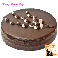 Five Star Cake - 1.5 Kg Chocolate Truffle Cake (Five Star Bakery) and Mother's Day Greeting Card