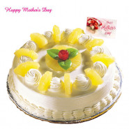Pineapple Cake - Pineapple Cake 1/2 Kg and Mother's Day Greeting Card