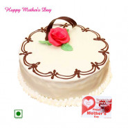 Vanilla Cake - Vanilla Cake 2 Kg and Mother's Day Greeting Card