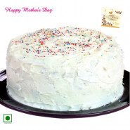 Vanilla Cake - Vanilla Cake 1.5 Kg and Mother's Day Greeting Card