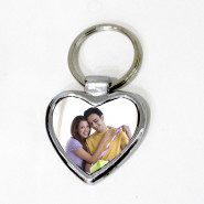 Personalized Heart Shaped Metal Keychain and Card