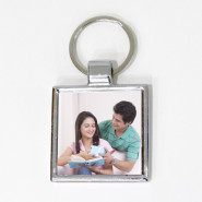 Personalized Square Metal Keychain and Card