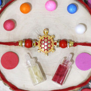 Blessed Designer Tortoise Rakhi with Beads
