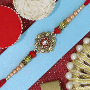 Beautiful Floral Rakhi with Pearls