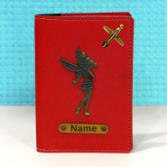 Personalized Red Finish Passport Cover and Card