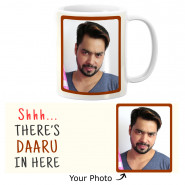 Shh There's Daaru in Here Personalized Photo Mug & Card