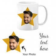 Personalized White Mug with Isolated Face & Card
