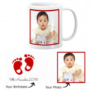 New Born Baby Foot Personalized Mug & Card