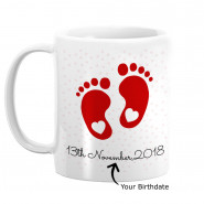 New Born Baby Foot Personalized Mug & Card