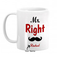 Mr. Right Personalized Mug with Name & Card