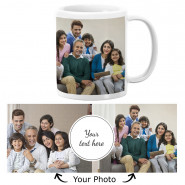 Personalized White Mug (Two Photos) & Card