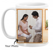 Personalized White Mug (Three Photos) & Card