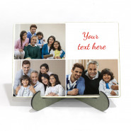 Personalized Rectangle Shaped Tile (Three Photos) & Card