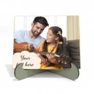 Personalized Rectangle Shaped Tile with Photo & Card