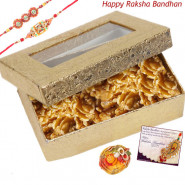 Walnut Treat -  Walnuts Box with 2 Rakhi and Roli-Chawal