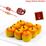 Sweet Apple - Badam Apple with 2 Rakhi and Roli-Chawal