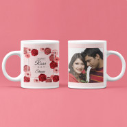 Roses Day Personalized Mug & Valentine Greeting Card
