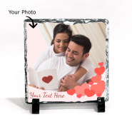Square Personalized Stone with Photo & Card